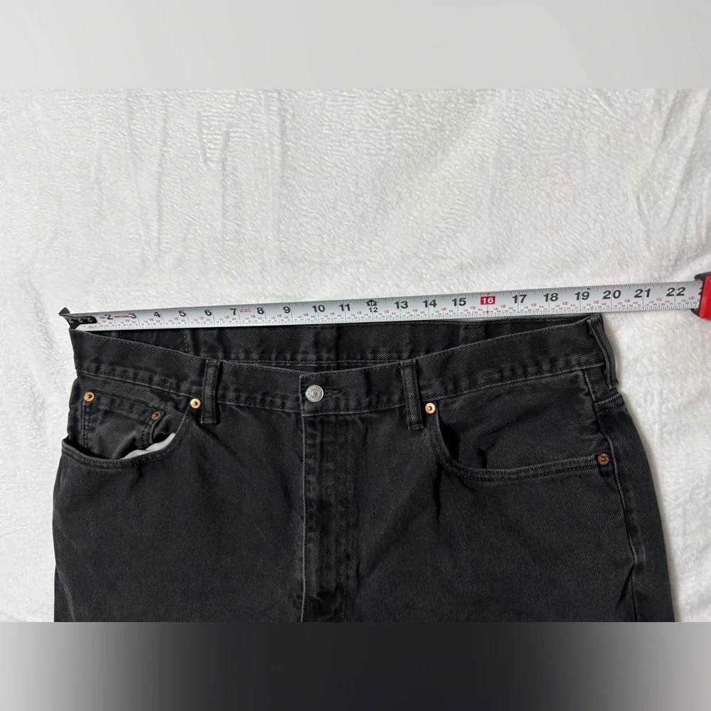Levis 550 Jeans Mens 39x29 Black Relaxed Fit Tapered Leg‎ Dark Wash